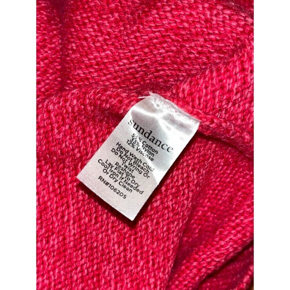 Sundance Red Cable Knit Turtleneck Long Sleeves Pullover Women's Sweater M - Picture 8 of 8